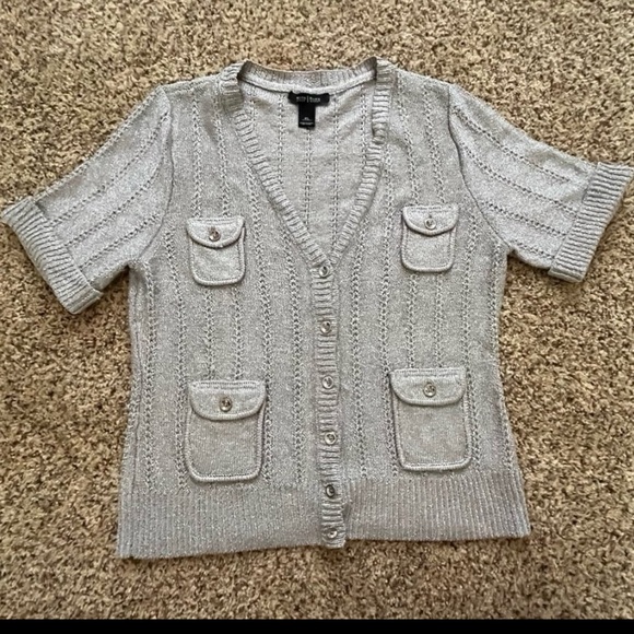 White House Black Market Sweaters - Women’s XL White House Black Market short-sleeve button-front cardigan sweater